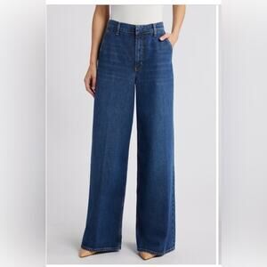 Frame The High Waist Wide Leg Trouser Jeans in Blindspot Size 28